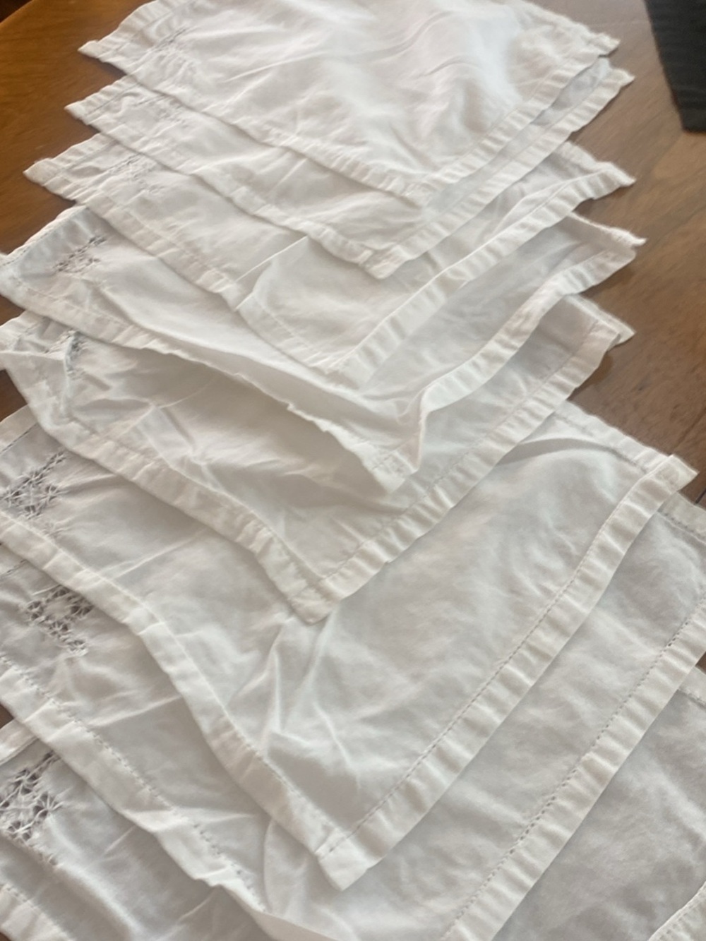 Vintage cutwork embroidered tea napkins